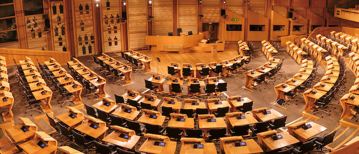 picture of the inside of the scottish parliament