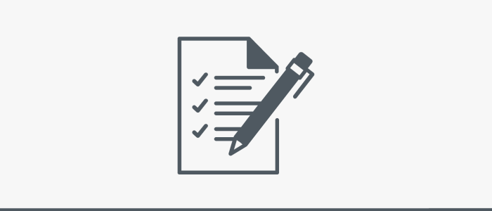 Icon of checklist and pen