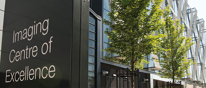 Exterior of the building of the Imaging Centre of Excellence