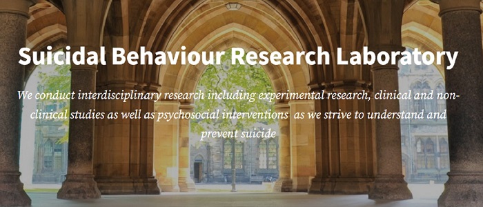 Snip from the website of the Suicidal Behaviour Research Lab