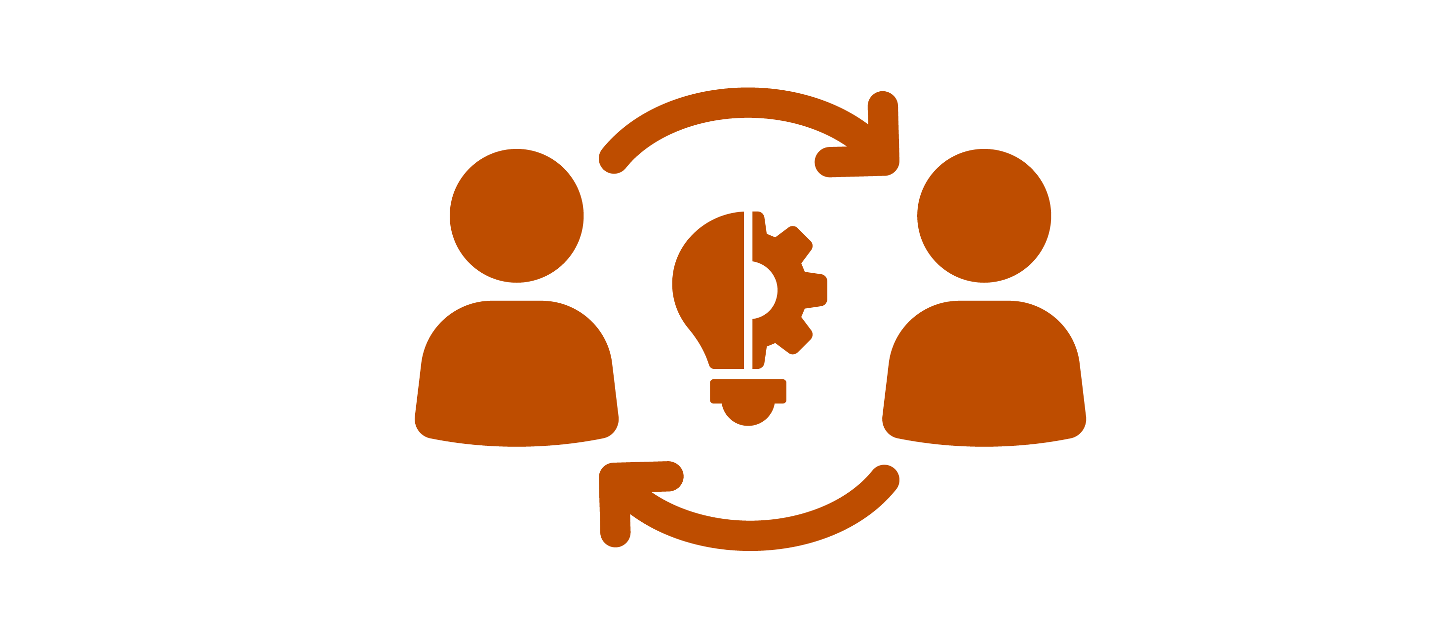 Person sharing knowledge icon