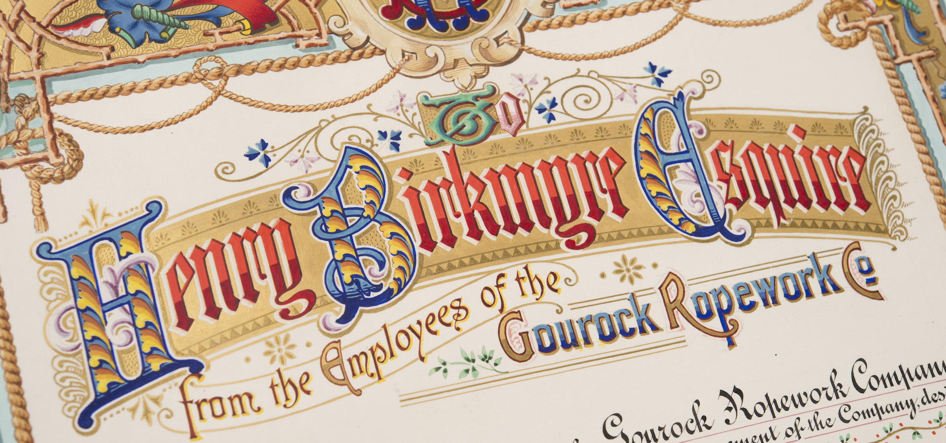 photo of Henry Birkmyre Esquire retiral letter