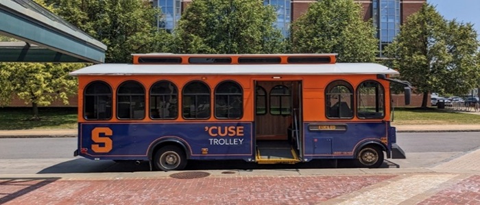 Syracuse Tram on a sunny day