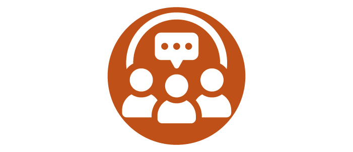 People communicating icon 