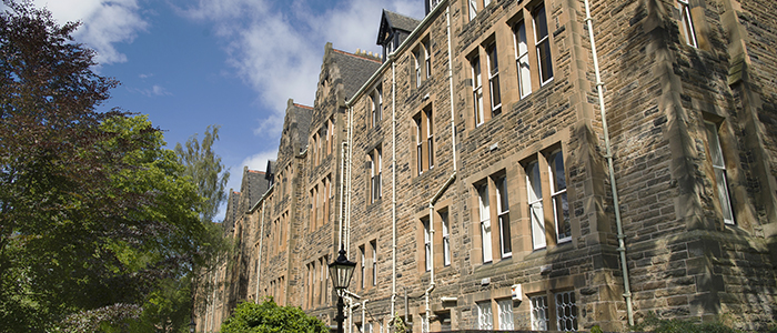 Photograph of Stair building from Professors Walk