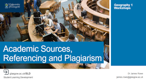 A title slide from one of the workshops on academic literacies