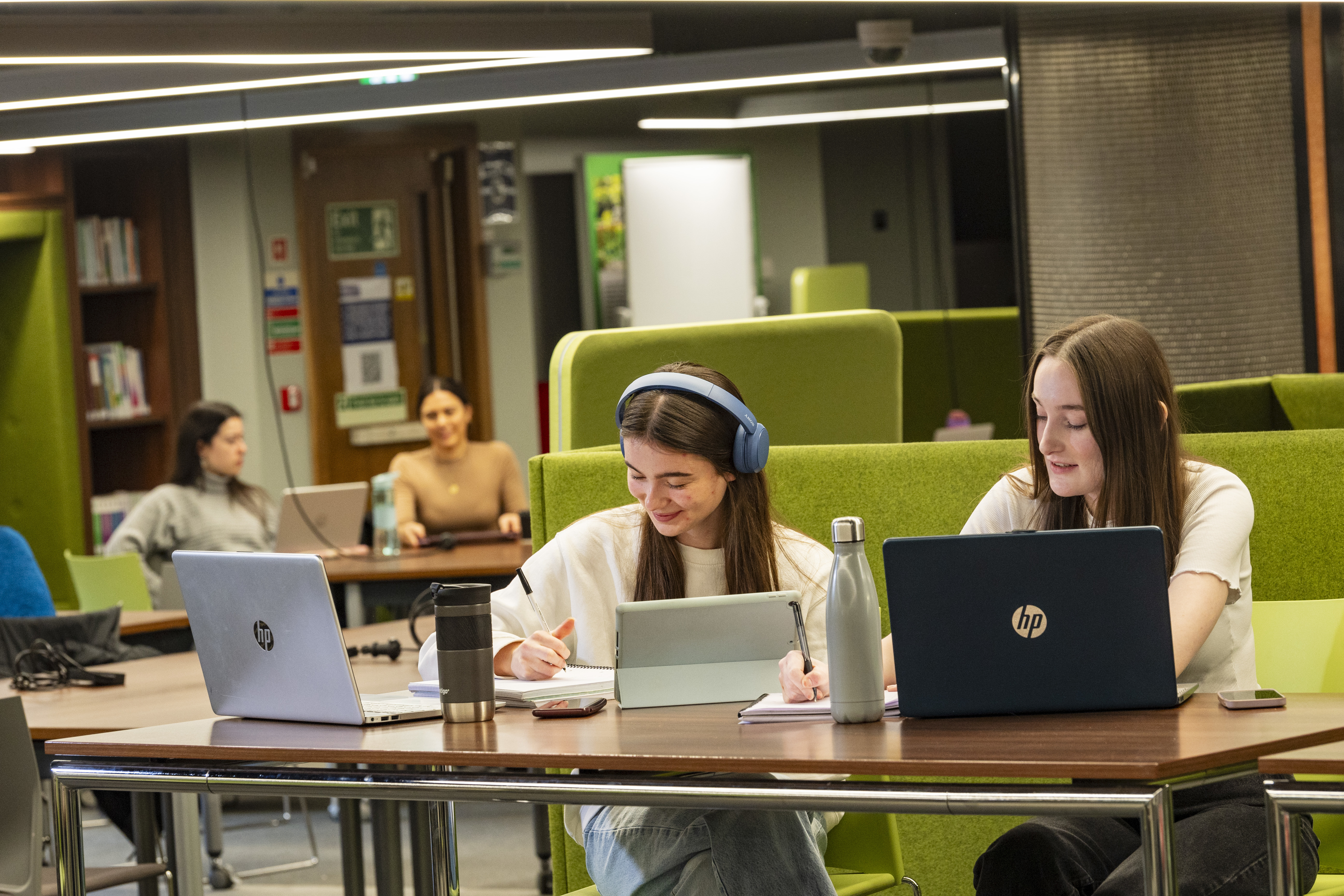 Students studying in the Library