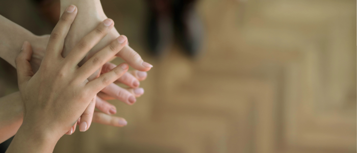 Hands overlapping eachother