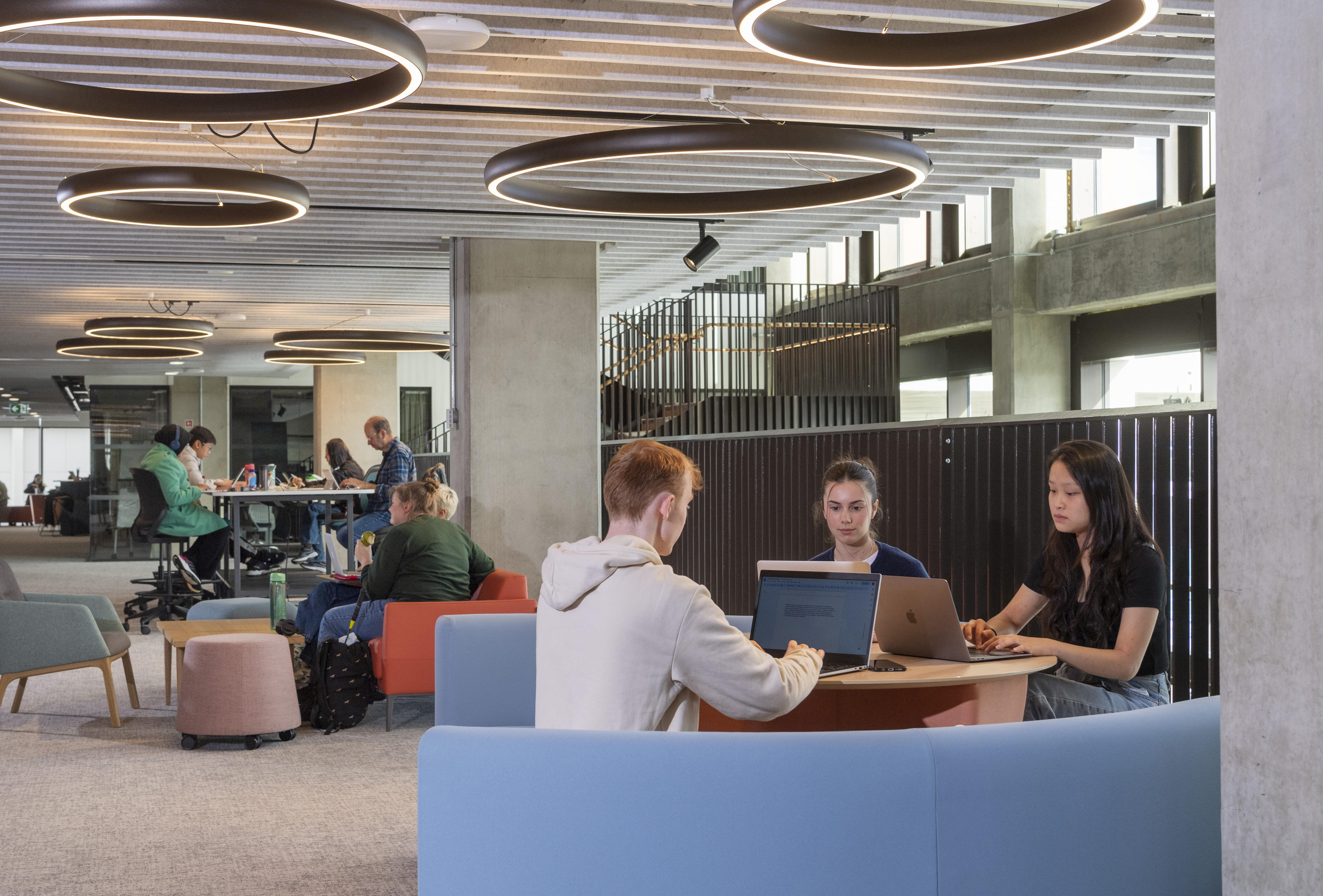 Students study in the Adam Smith Business School & Postgraduate Taught Hub