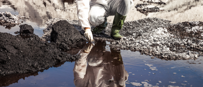 Water collecting samples for research