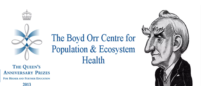 Boyd Orr banner image including a charicature of John Boyd Orr