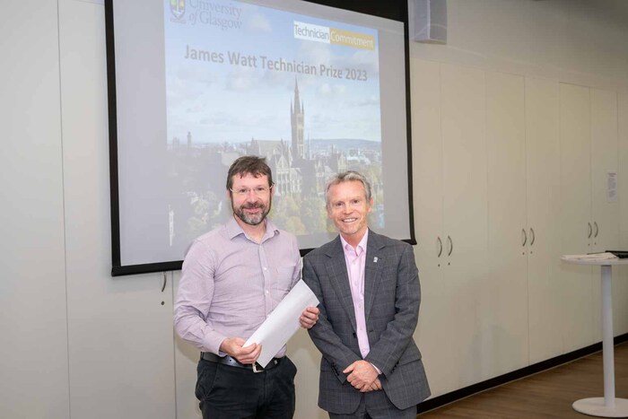 staff receiving award
