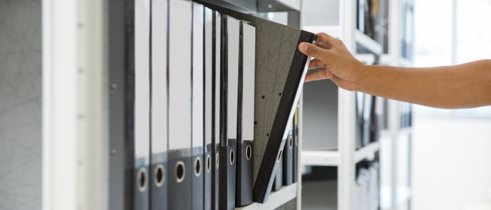 Stock image of document archive