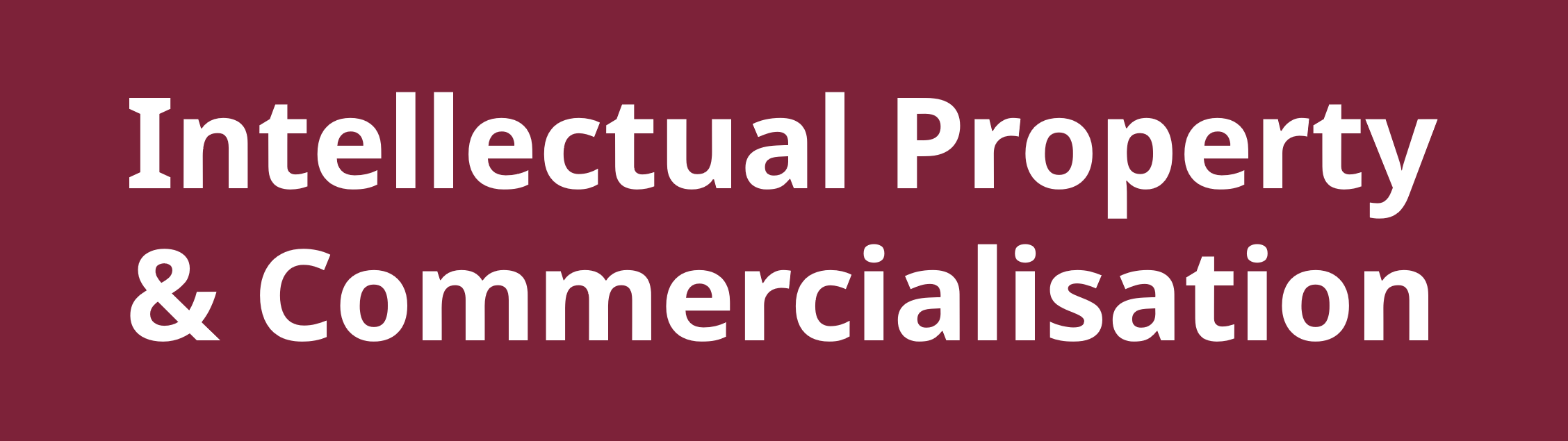 IP & Commercialisation team banner
