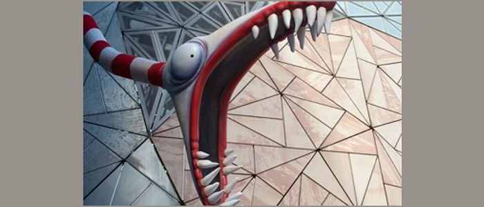 illustration of a snake with lots of teeth