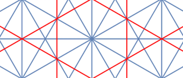 red and blue lines forming a pattern