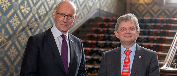 FM John Swinney and Prof Sir Anton 700x300