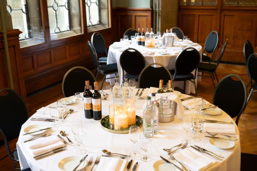 One A The Square with table set for formal dining