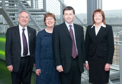 Graham Caie, Vivienne Baumfield, Douglas Alexander and Kay Livingston 