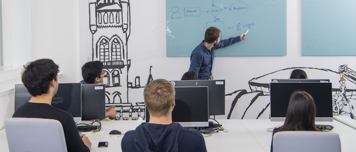 Students in learning environment