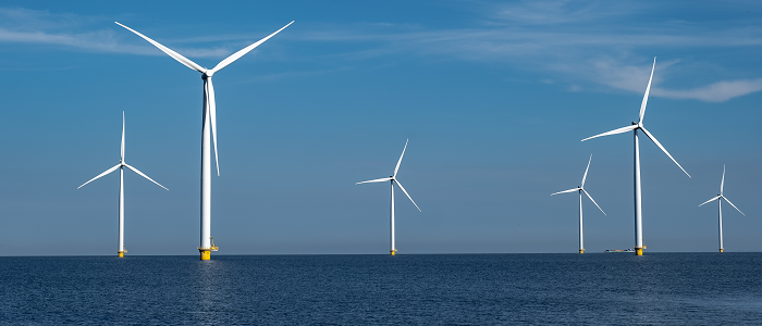 Wind turbines at sea