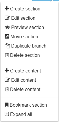 t4 actions button options