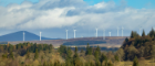 Wind turbines on a hill