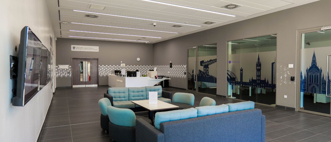 Reception area in the Clinical Innovation Zone