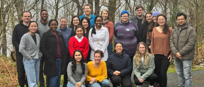 Group photo from the first SCAF residential writing retreat in Loch Lomond, March 2025