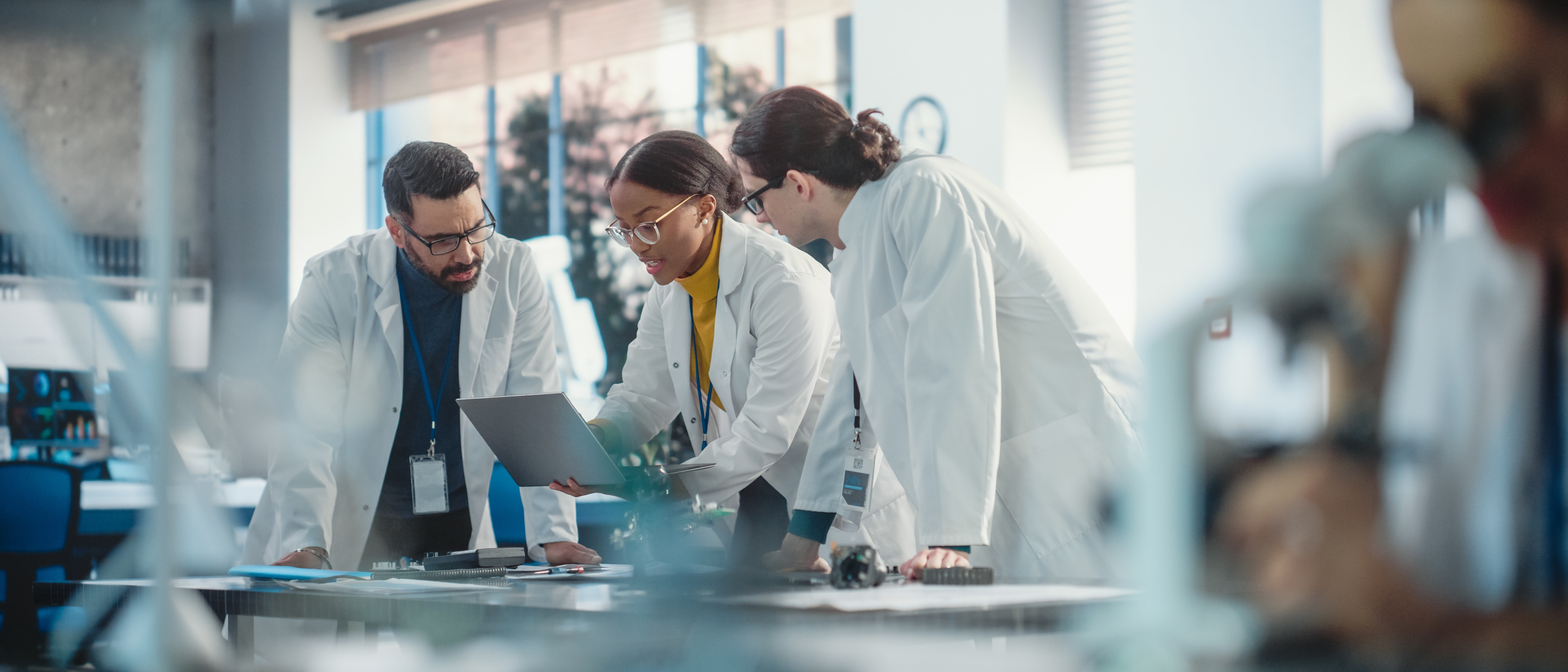 Scientists working in a lab