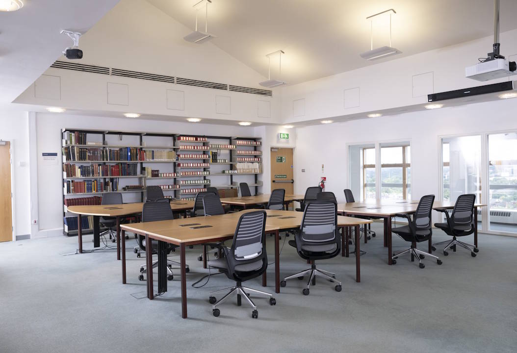 View of the reading room on Level 12 of the Library.