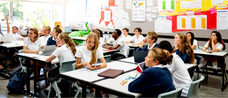 Pupils in a classroom