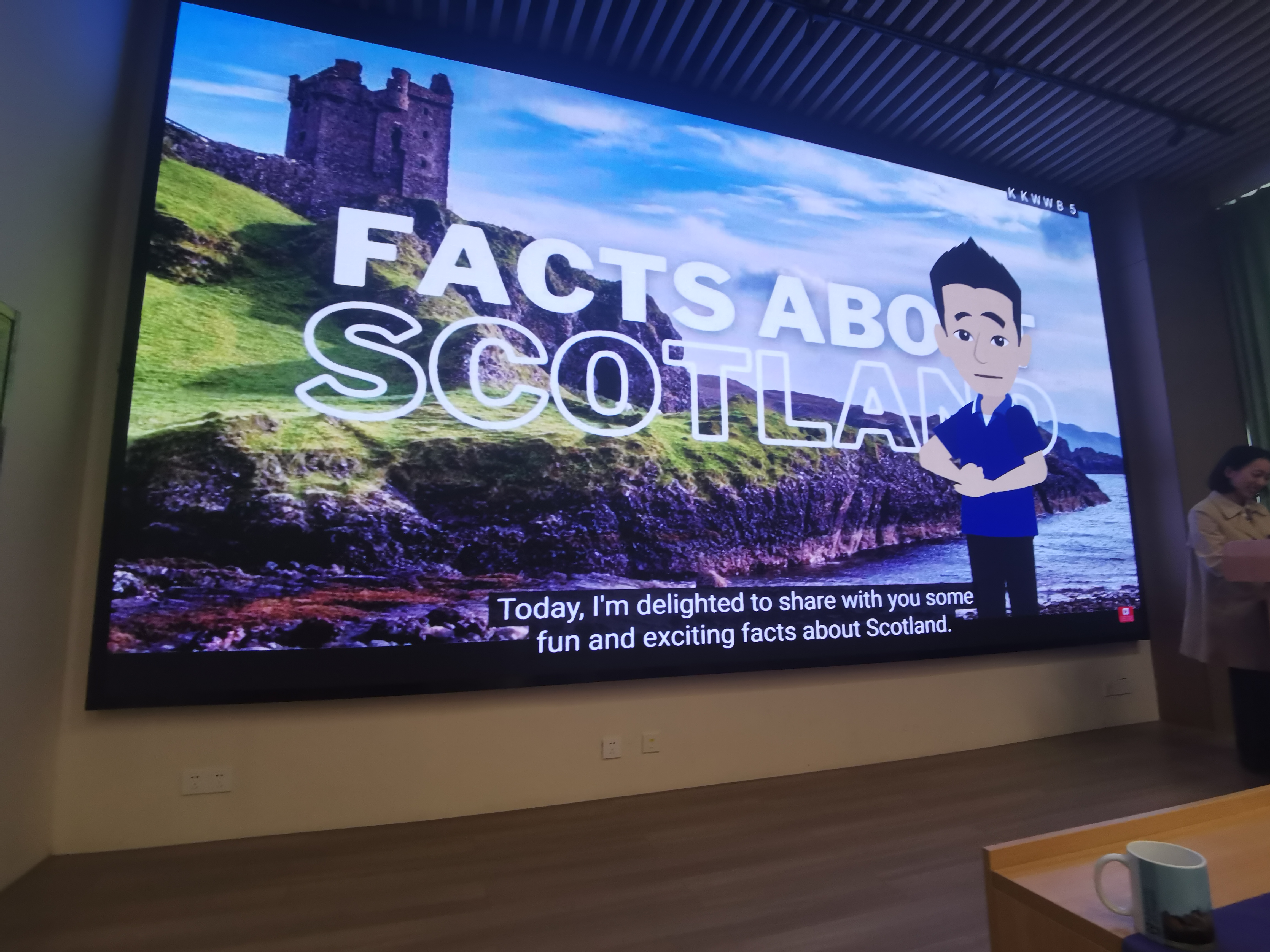 Scotland video on big screen at Thistle & Phoenix event