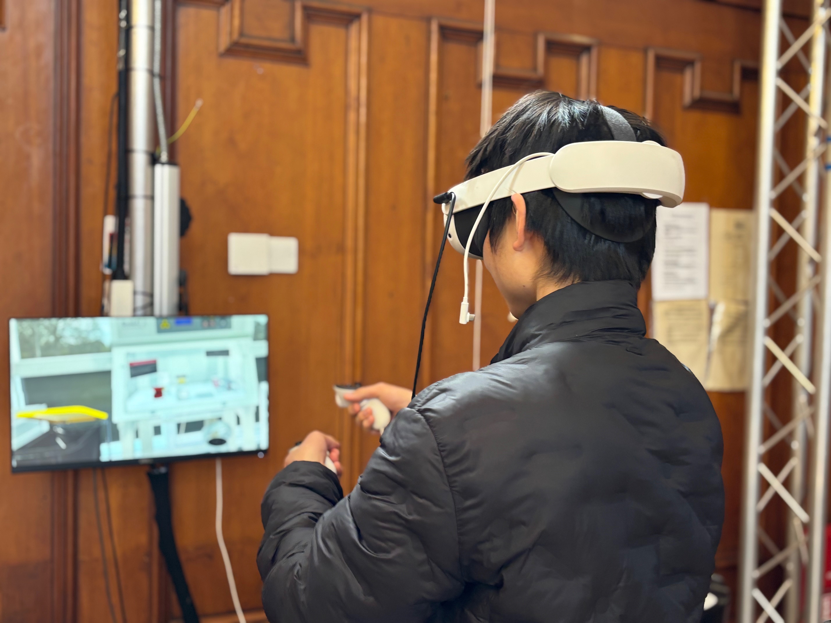 A student using VR