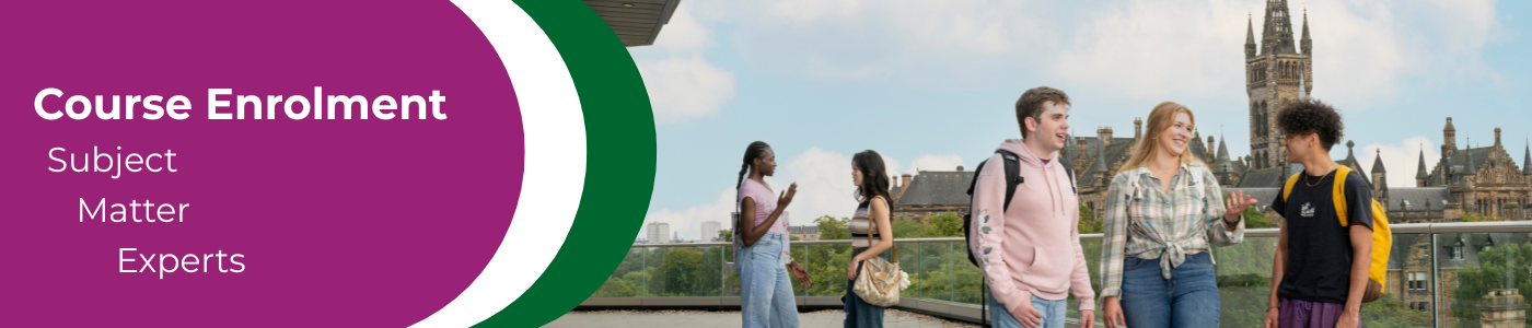 Subject matter expert banner with students standing on viewing deck