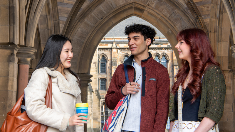 Students in the Cloisters University of Glasgow