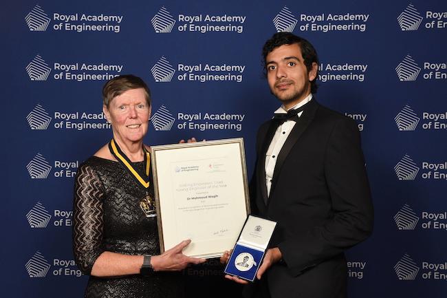 Dr Mahmoud Wagih with with Penny B Taylor, Master of the Worshipful Company of Engineers