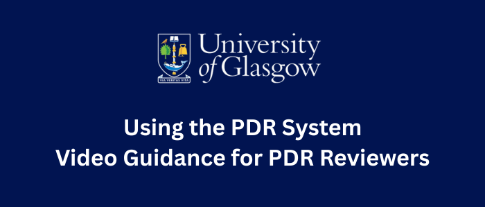 Using the PDR system - guidance for PDR reviewers