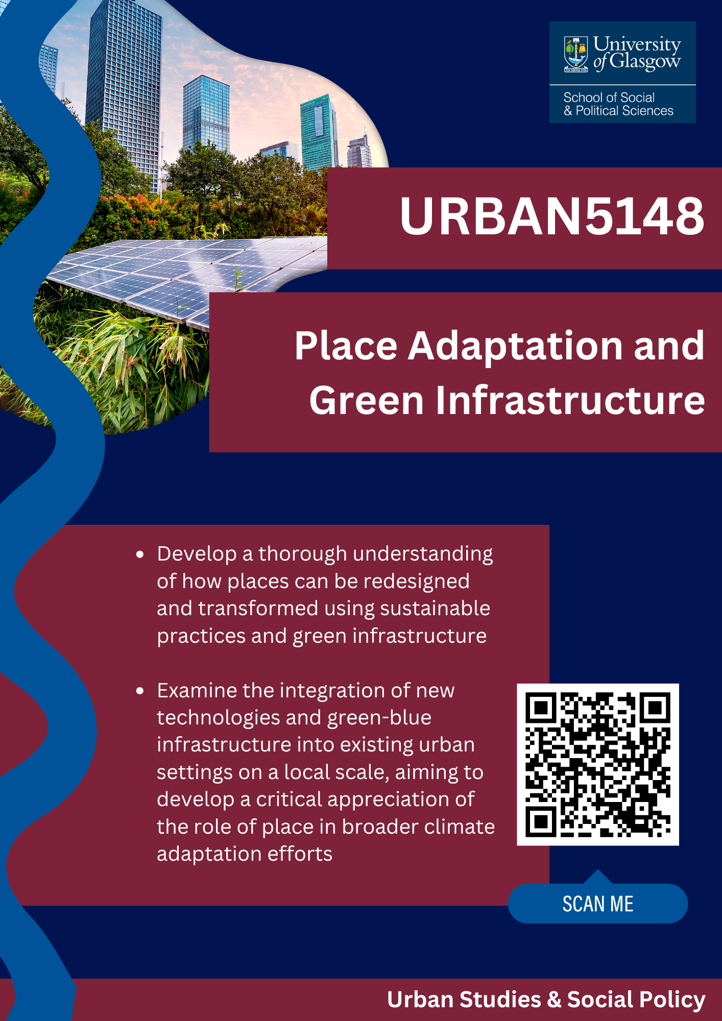 Course description for Place Adaption and Green Infrastructure