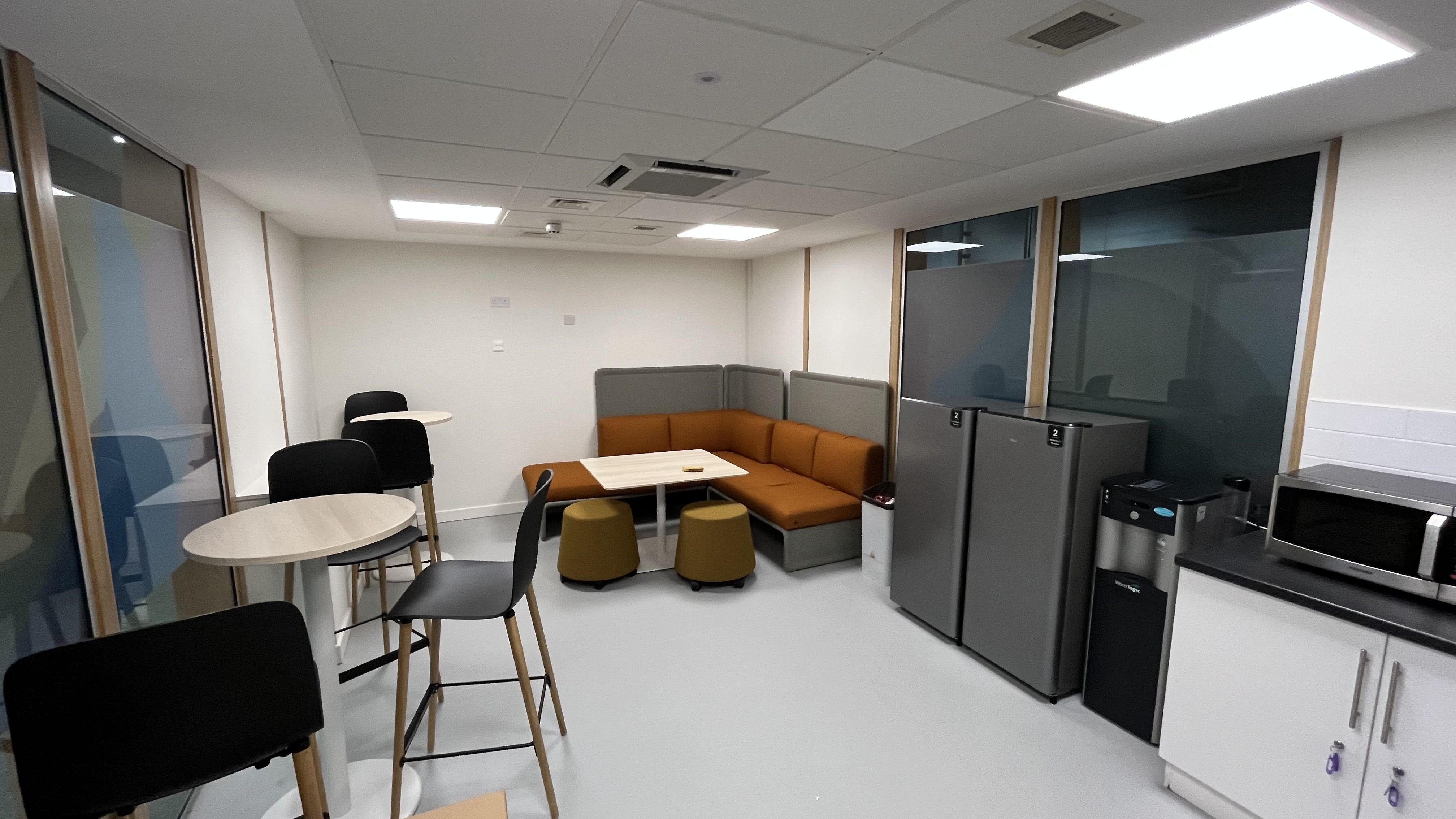 Gilbert Scott Building Kitchen and Seating Area