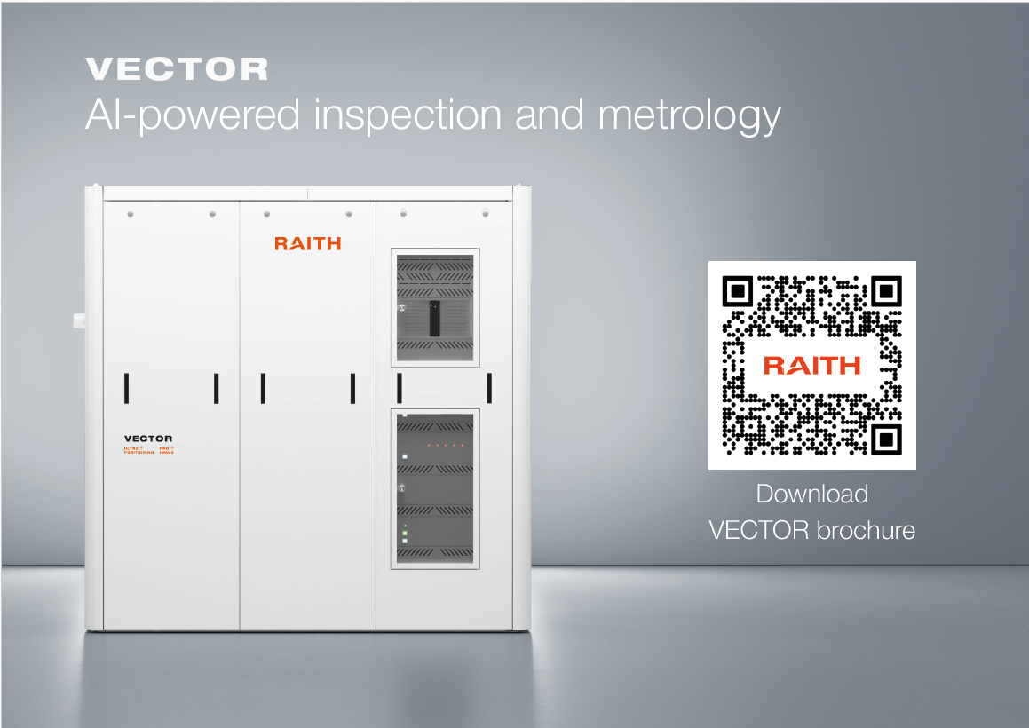 An advert for Raith saying: AI-powered inspection and metrology