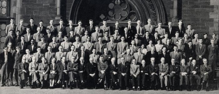 Group photo of chemistry staff and research students in 1957