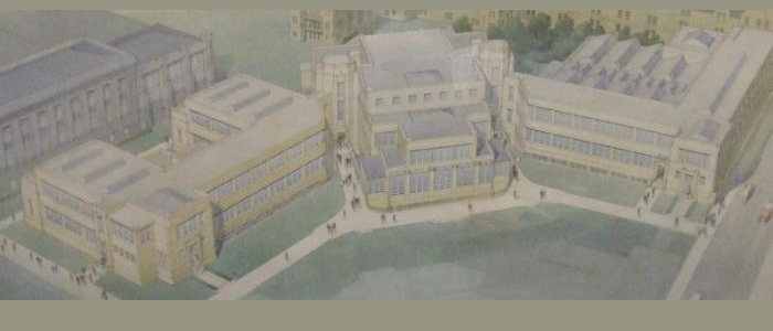 Architect sketch of full Chemistry building