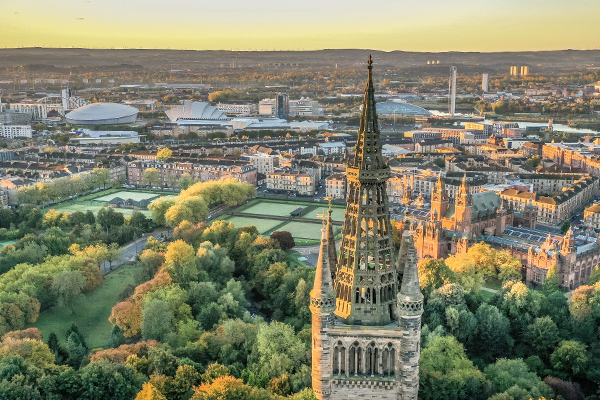 The tower of the Gilbert Scott Building