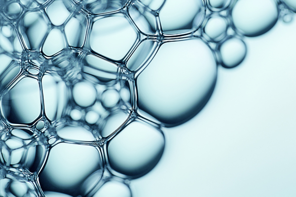 A close-up of bubbles in a test tube