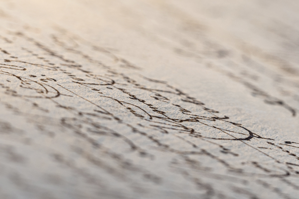 A close-up of some calligraphy