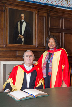 John Shaw and Dr Kiran Mazumdar-Shaw