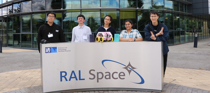 A picture of GU Orbit team members Shuo Feng, Eric Dawe, Phoenix Nelson, and Zlatan Čeljo.