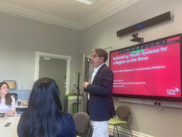 Dr Fouad Fouad presenting during the Delivering Health session