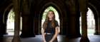 Orla Sonvico, braided careers student, is pictured in the Cloisters UofG